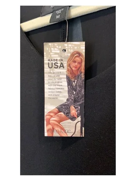 Karen Kane Black Split Front Blouse Tunic Women's Size Medium - Picture 7 of 11